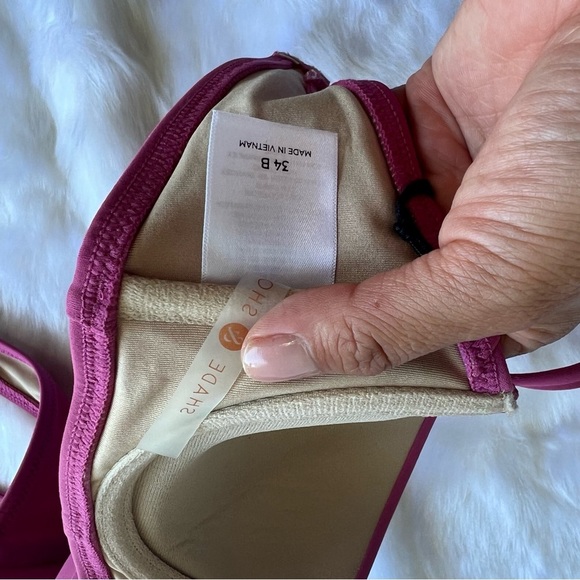 Women's Light Lift Bralette Bikini Top - Shade & Shore Pink 34B - Picture 14 of 17